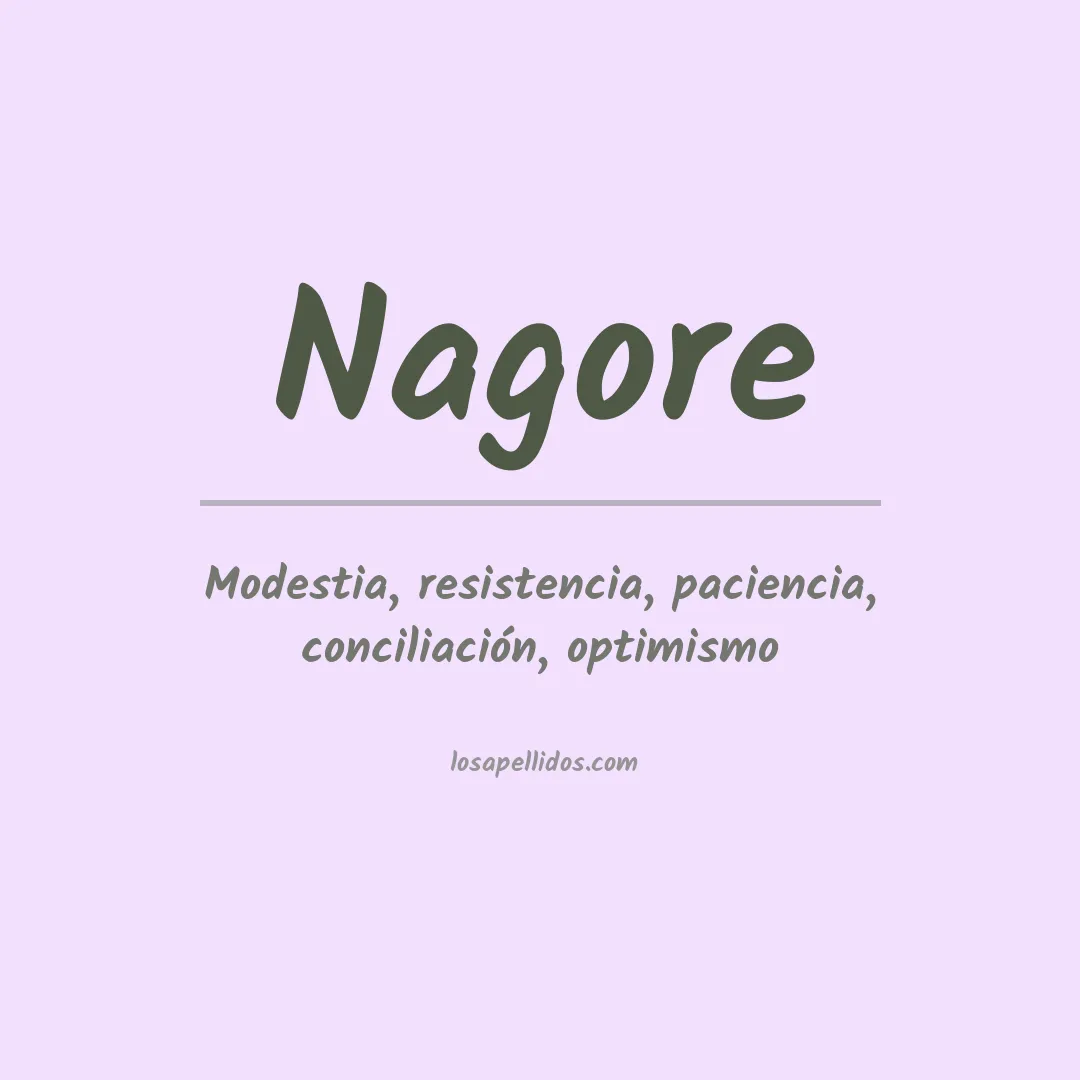 Significado del Apellido Nagore