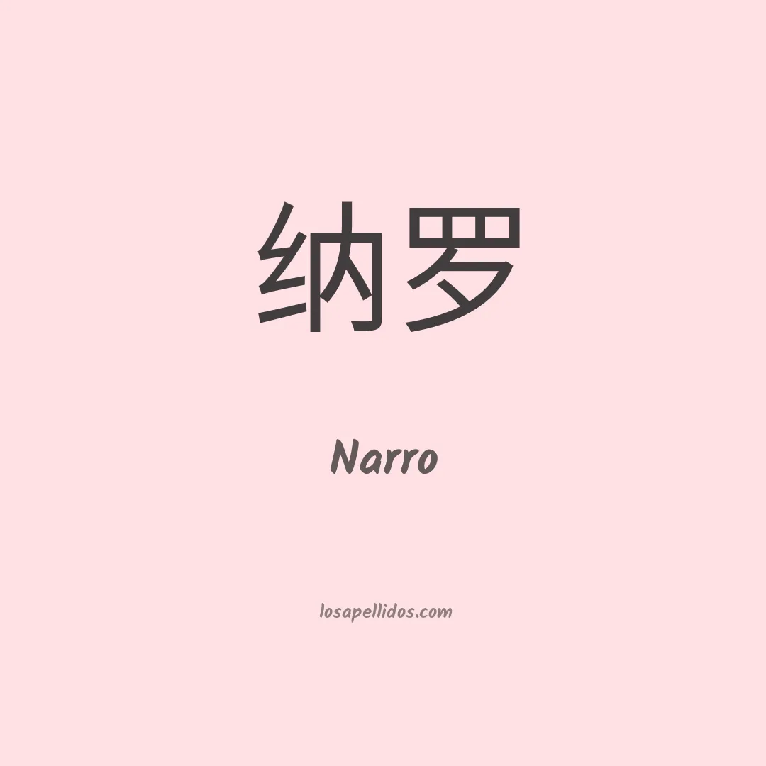 Narro en chino