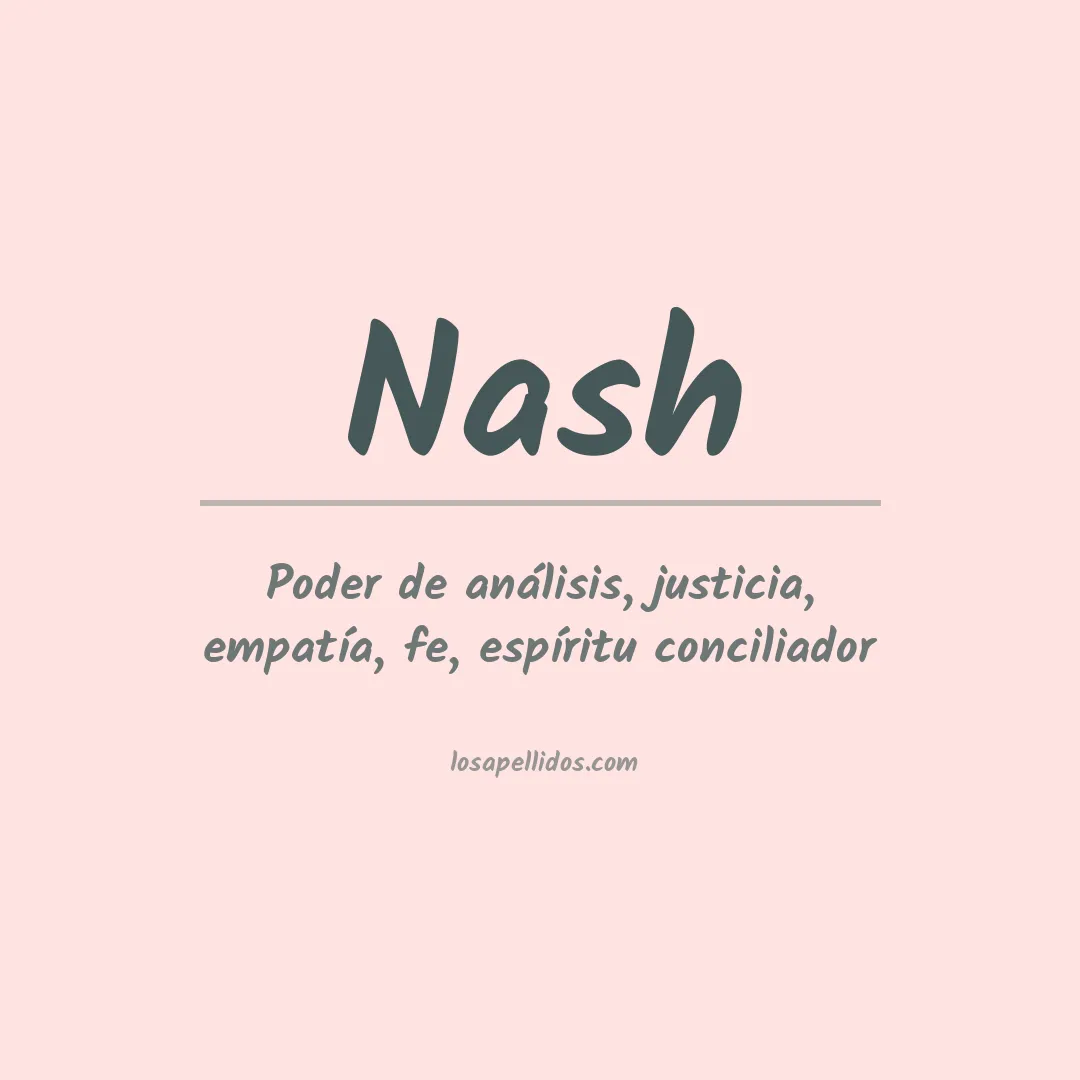 Significado del Apellido Nash