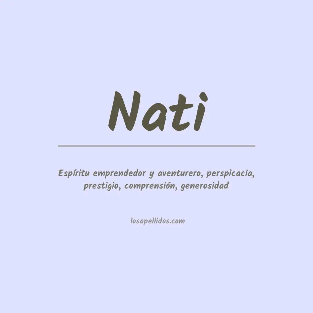 Significado del Apellido Nati
