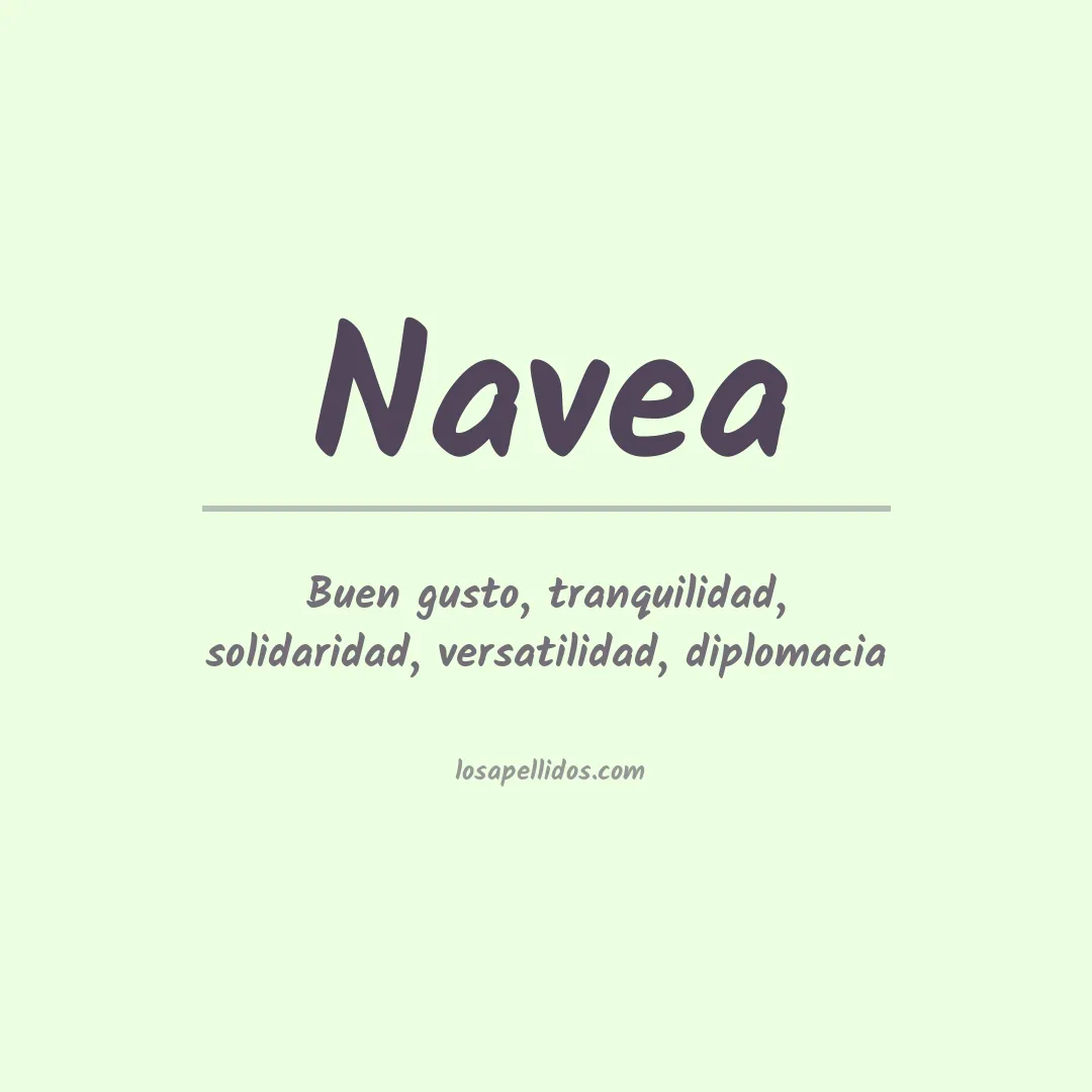 Significado del Apellido Navea