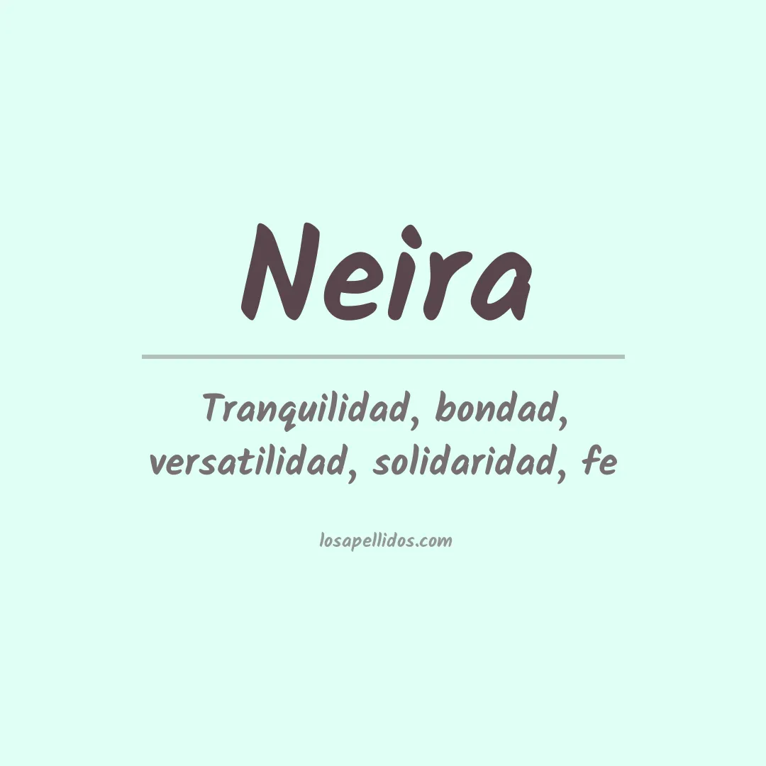 Significado del Apellido Neira