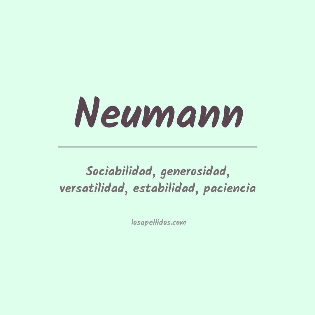 Significado del Apellido Neumann