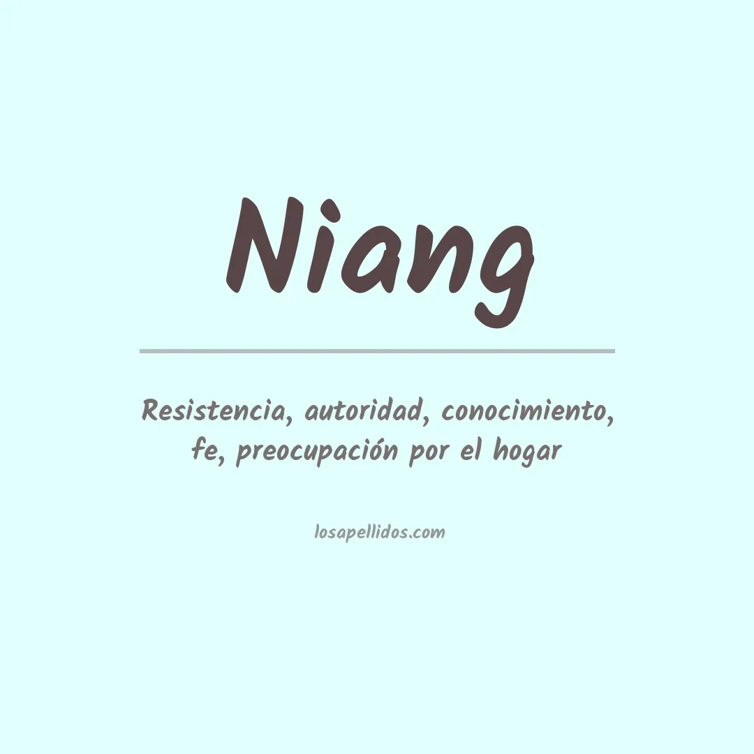 Significado del Apellido Niang