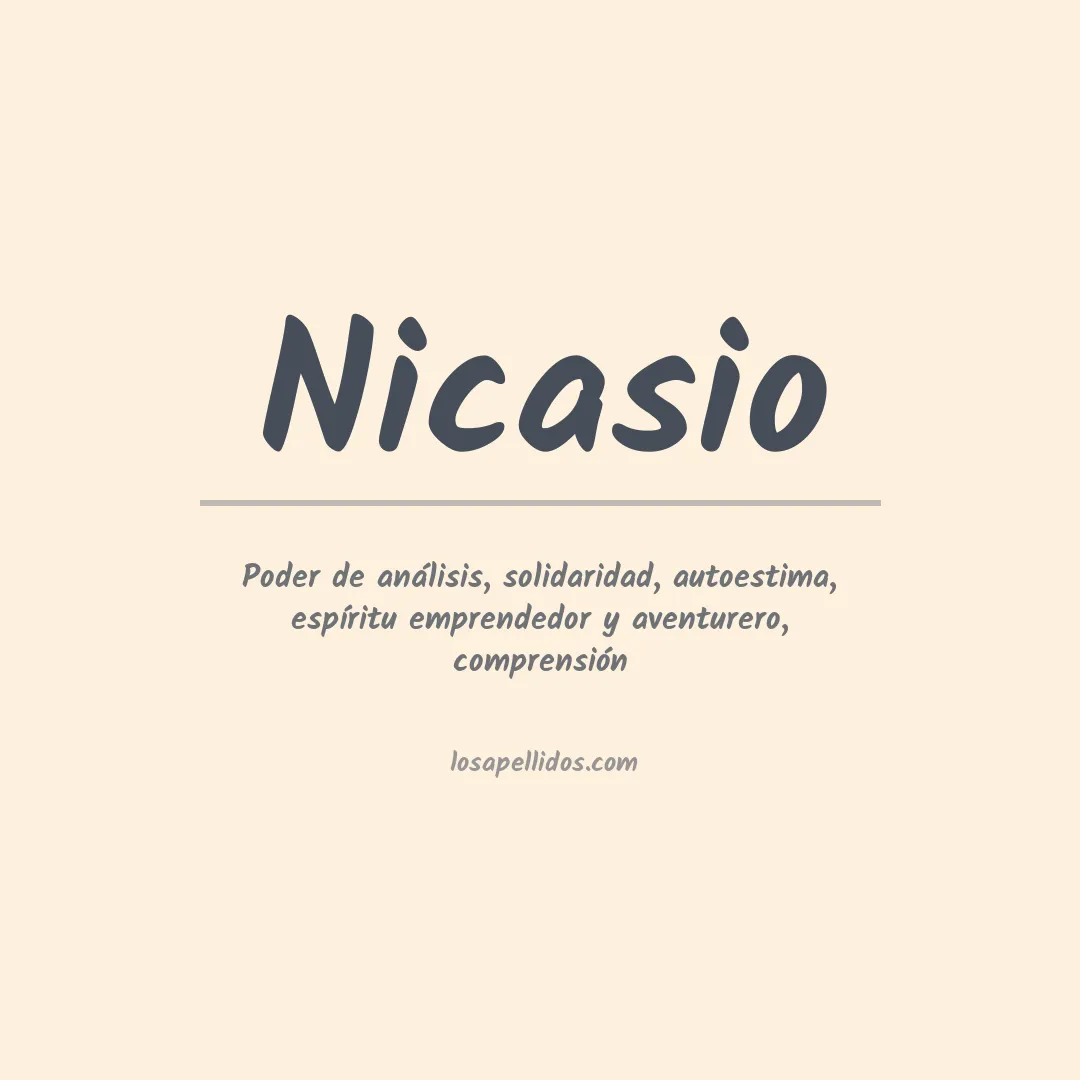 Significado del Apellido Nicasio