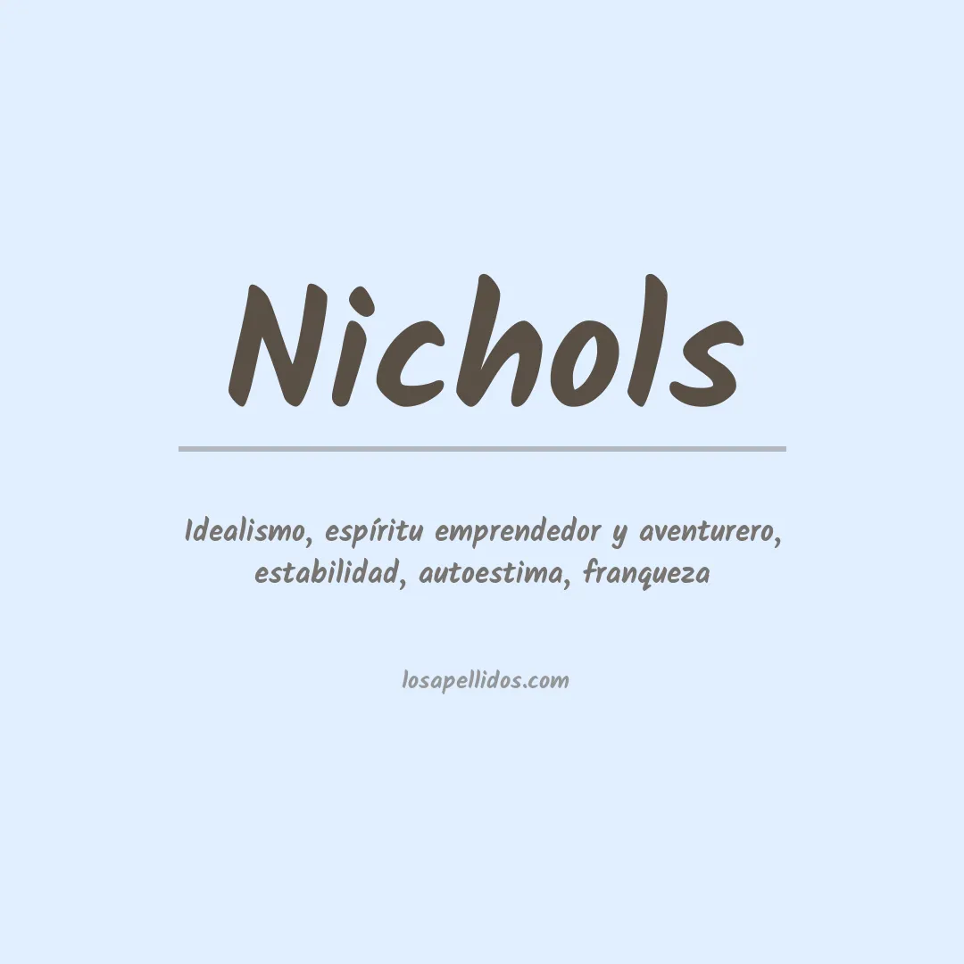 Significado del Apellido Nichols