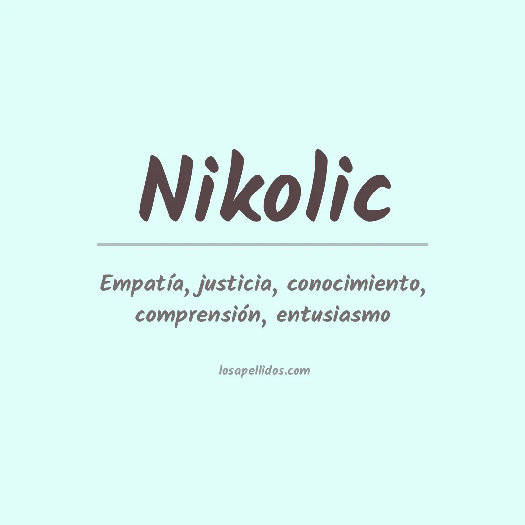 Significado del Apellido Nikolic