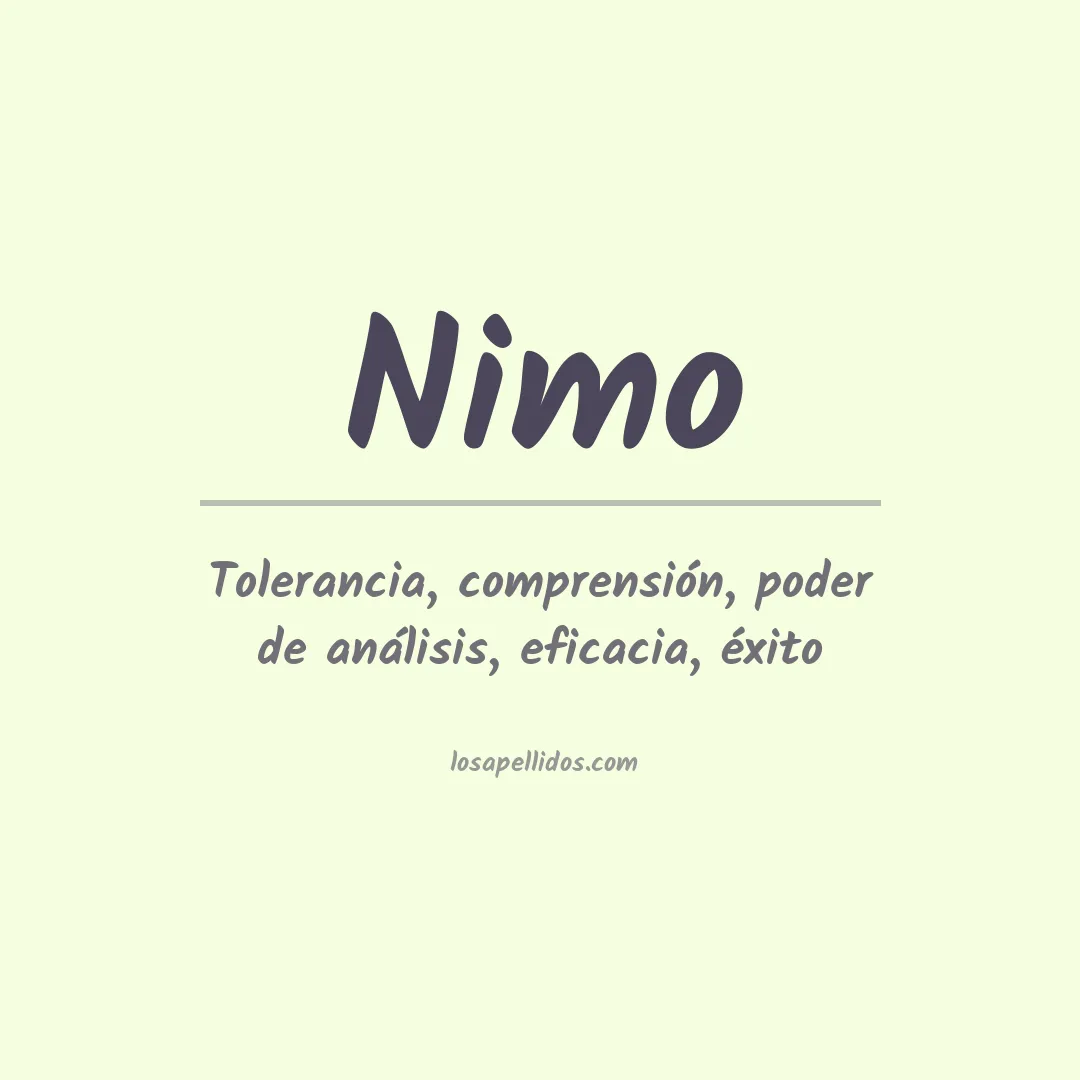Significado del Apellido Nimo