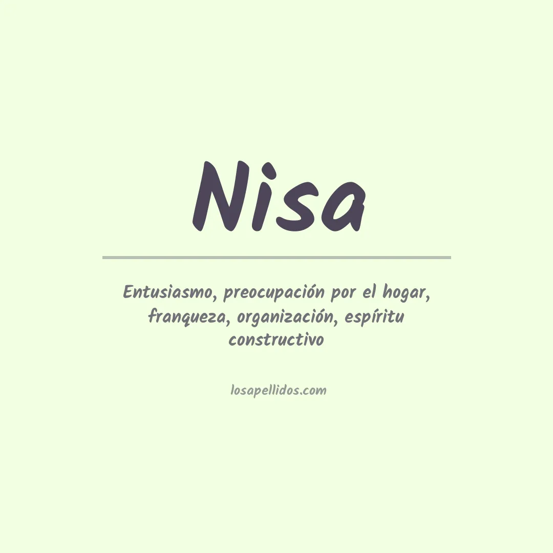 Significado del Apellido Nisa