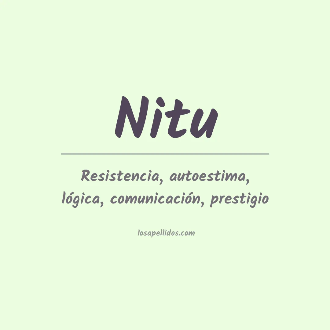 Significado del Apellido Nitu