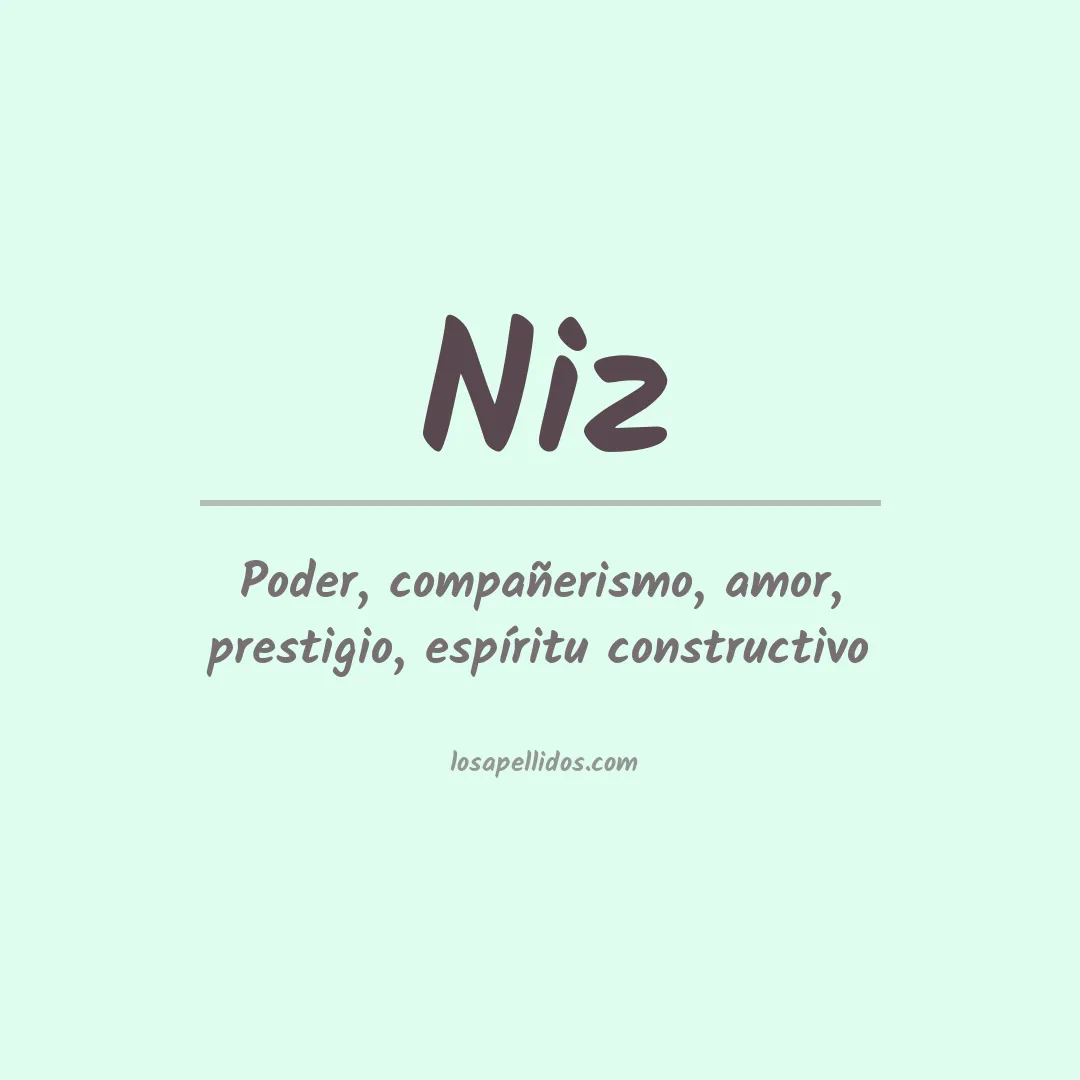 Significado del Apellido Niz