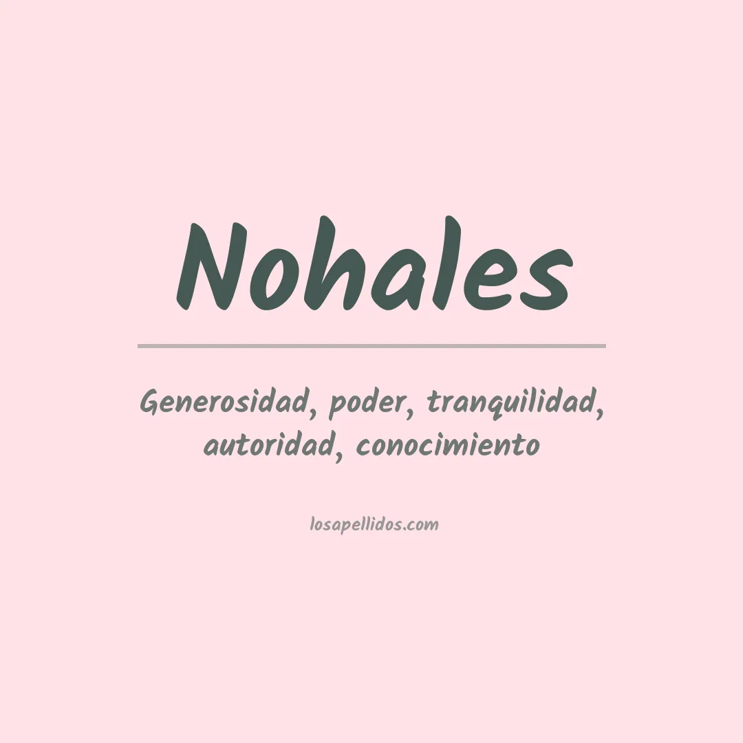 Significado del Apellido Nohales