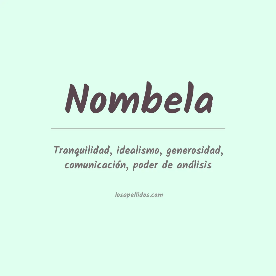 Significado del Apellido Nombela