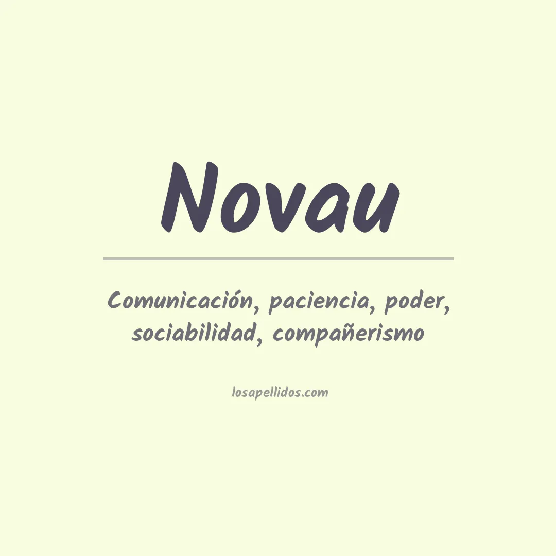 Significado del Apellido Novau