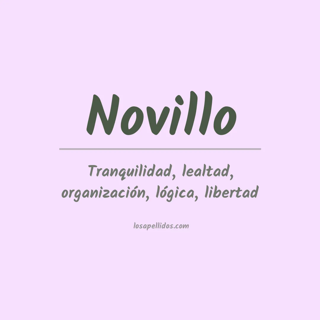 Significado del Apellido Novillo