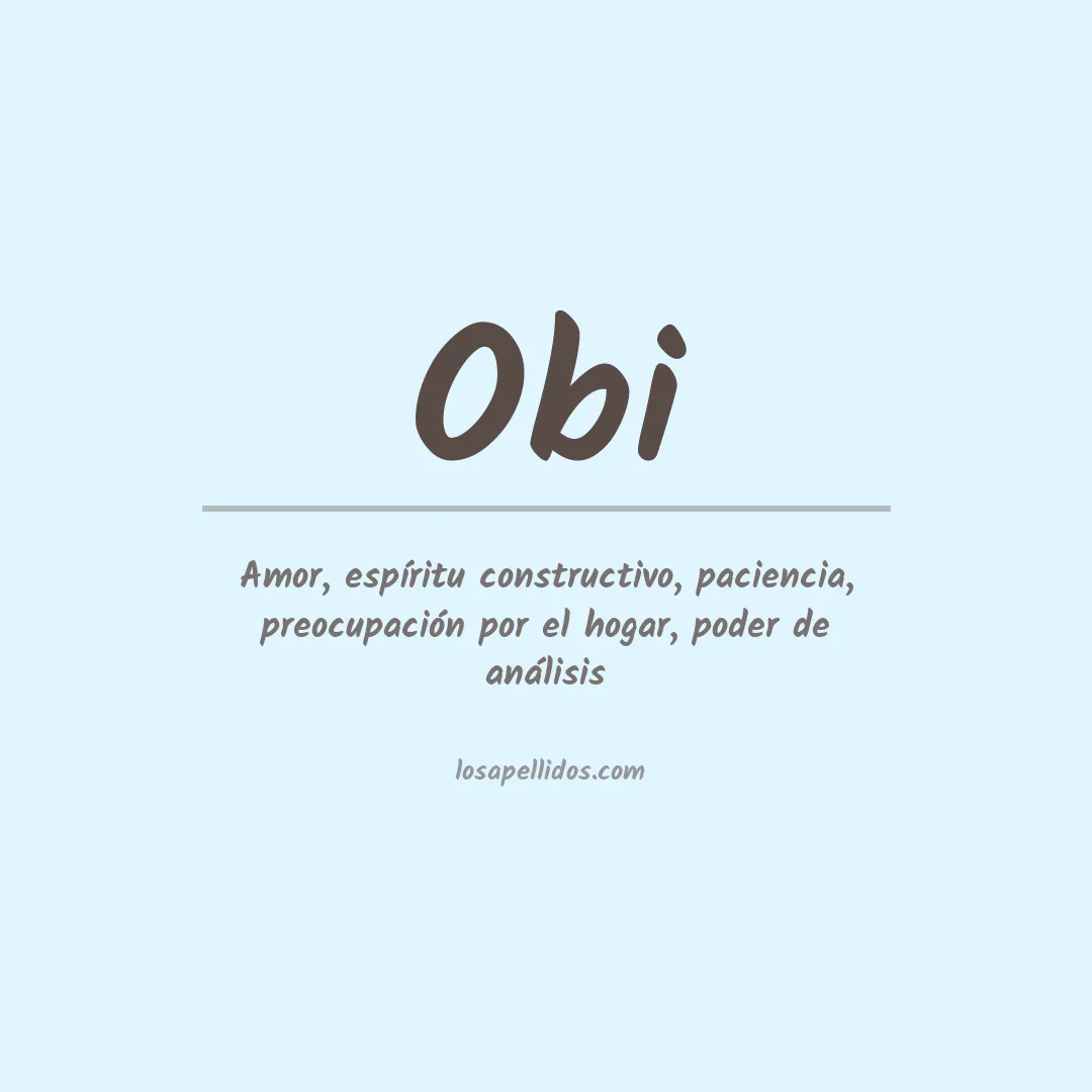 Significado del Apellido Obi