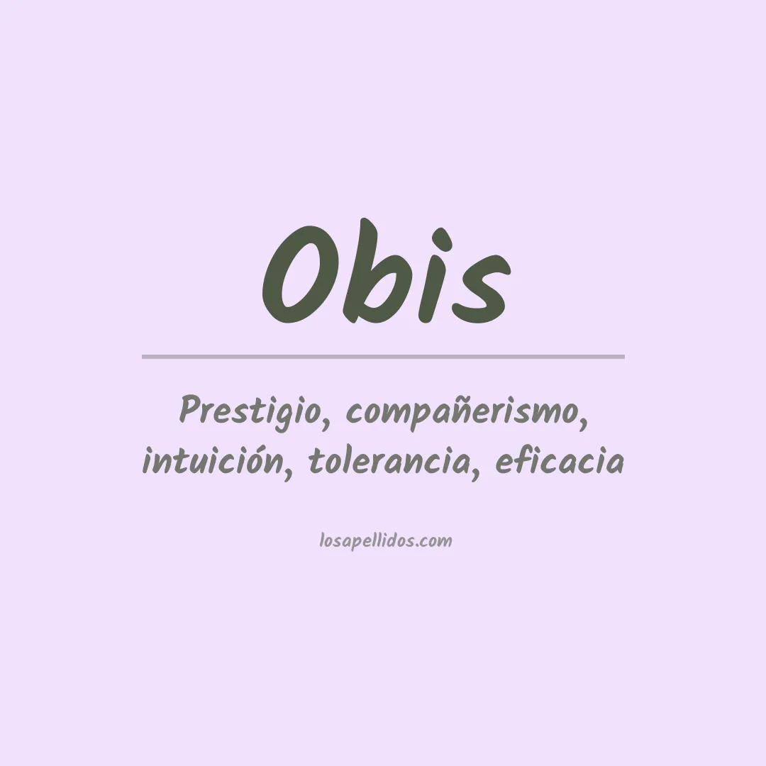 Significado del Apellido Obis