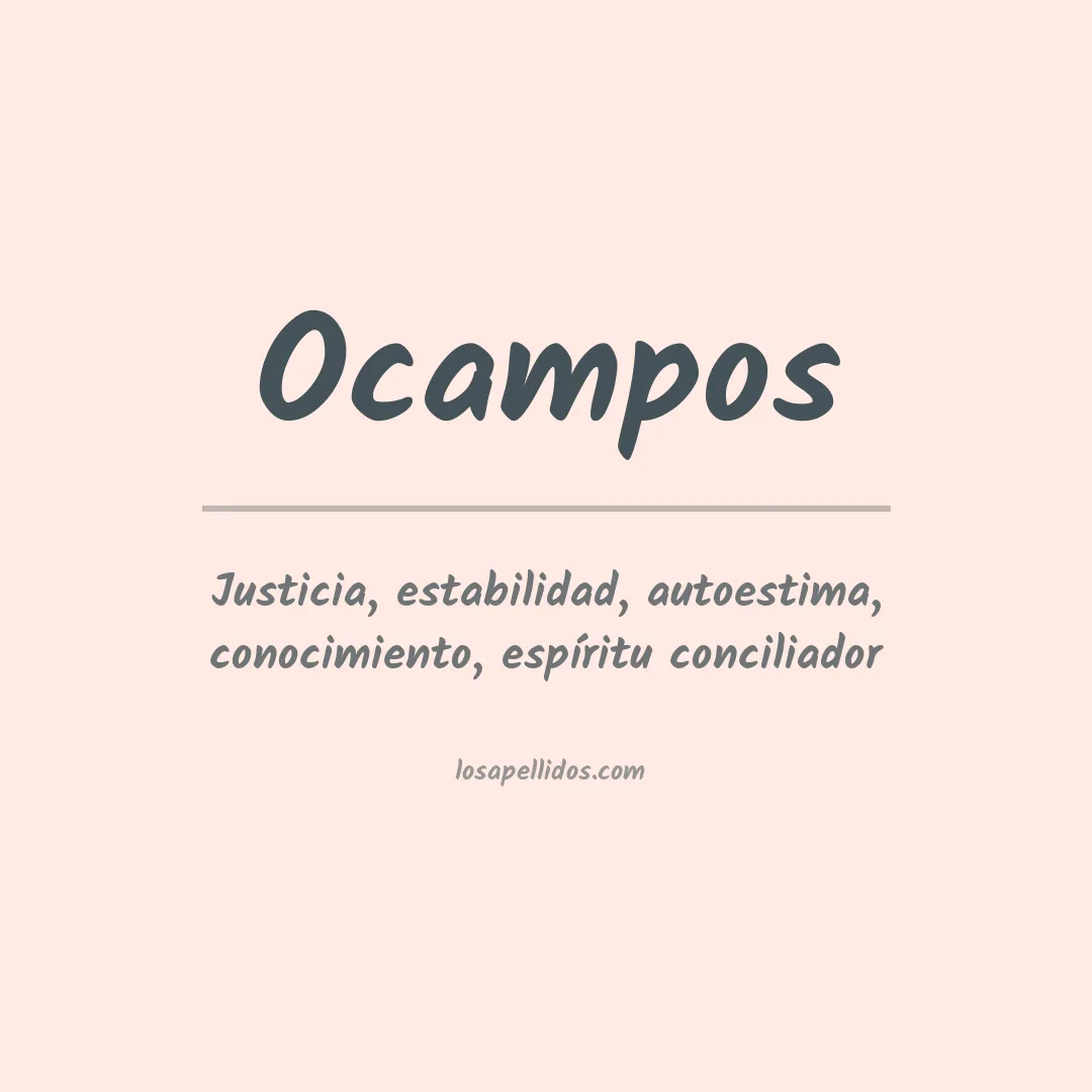 Significado del Apellido Ocampos