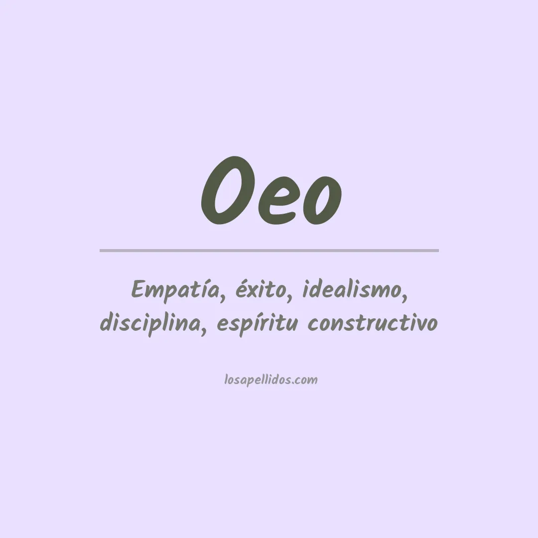 Significado del Apellido Oeo