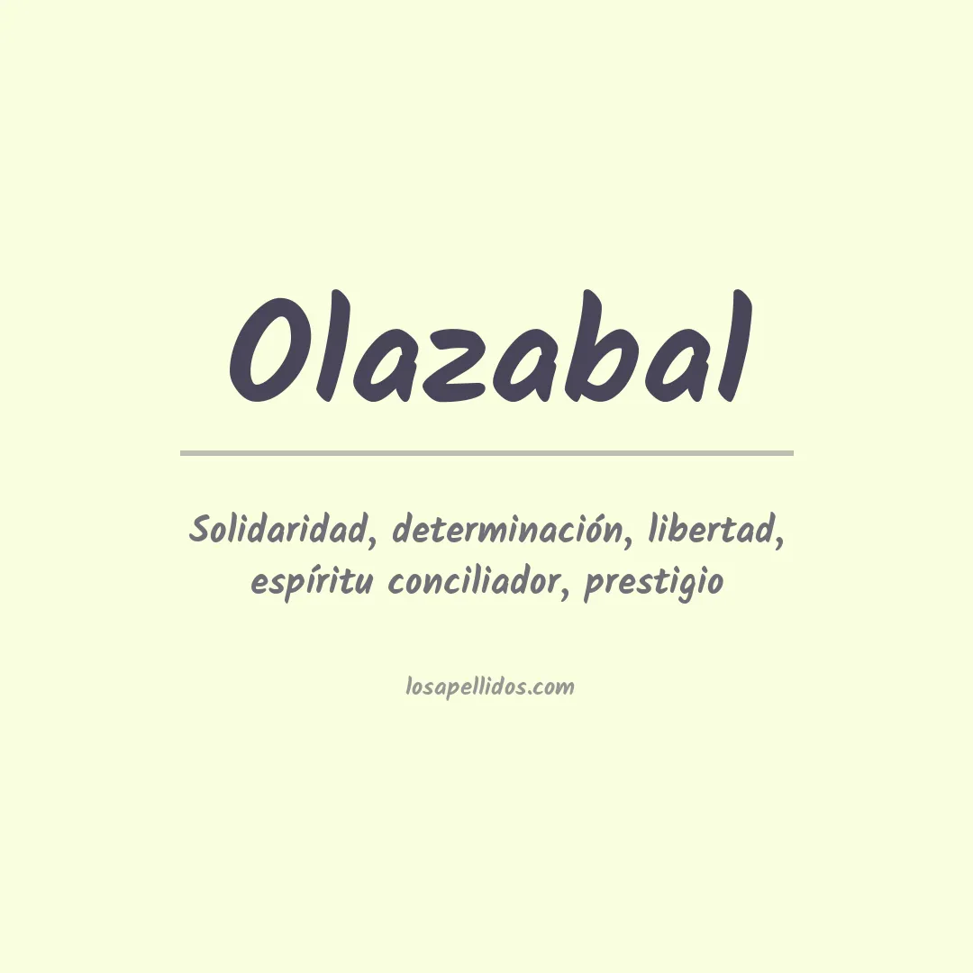 Significado del Apellido Olazabal