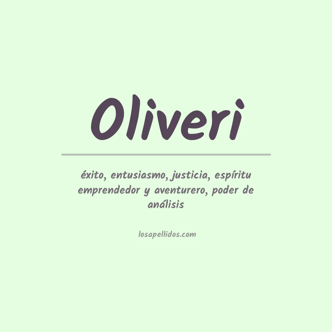 Significado del Apellido Oliveri