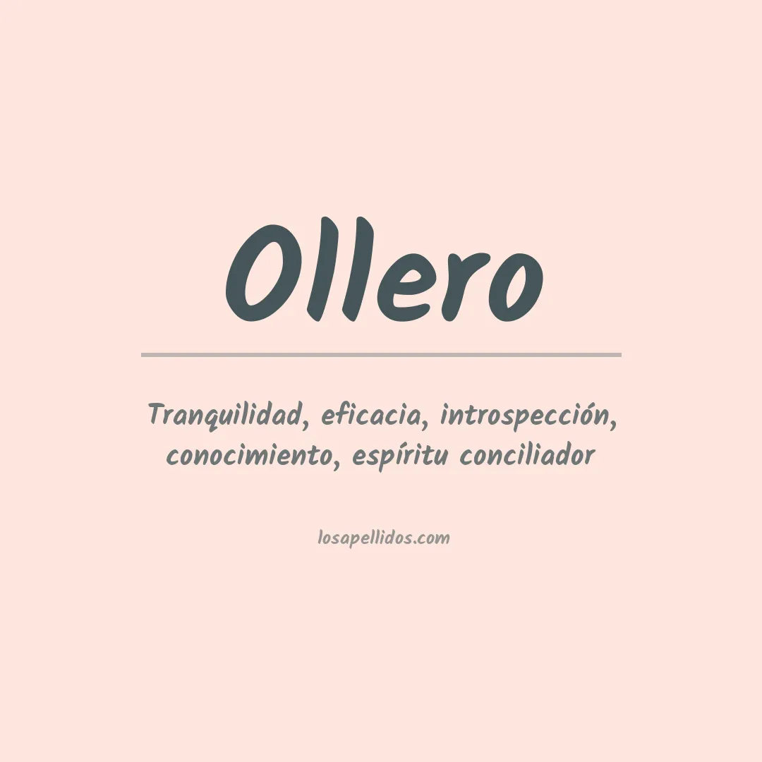 Significado del Apellido Ollero