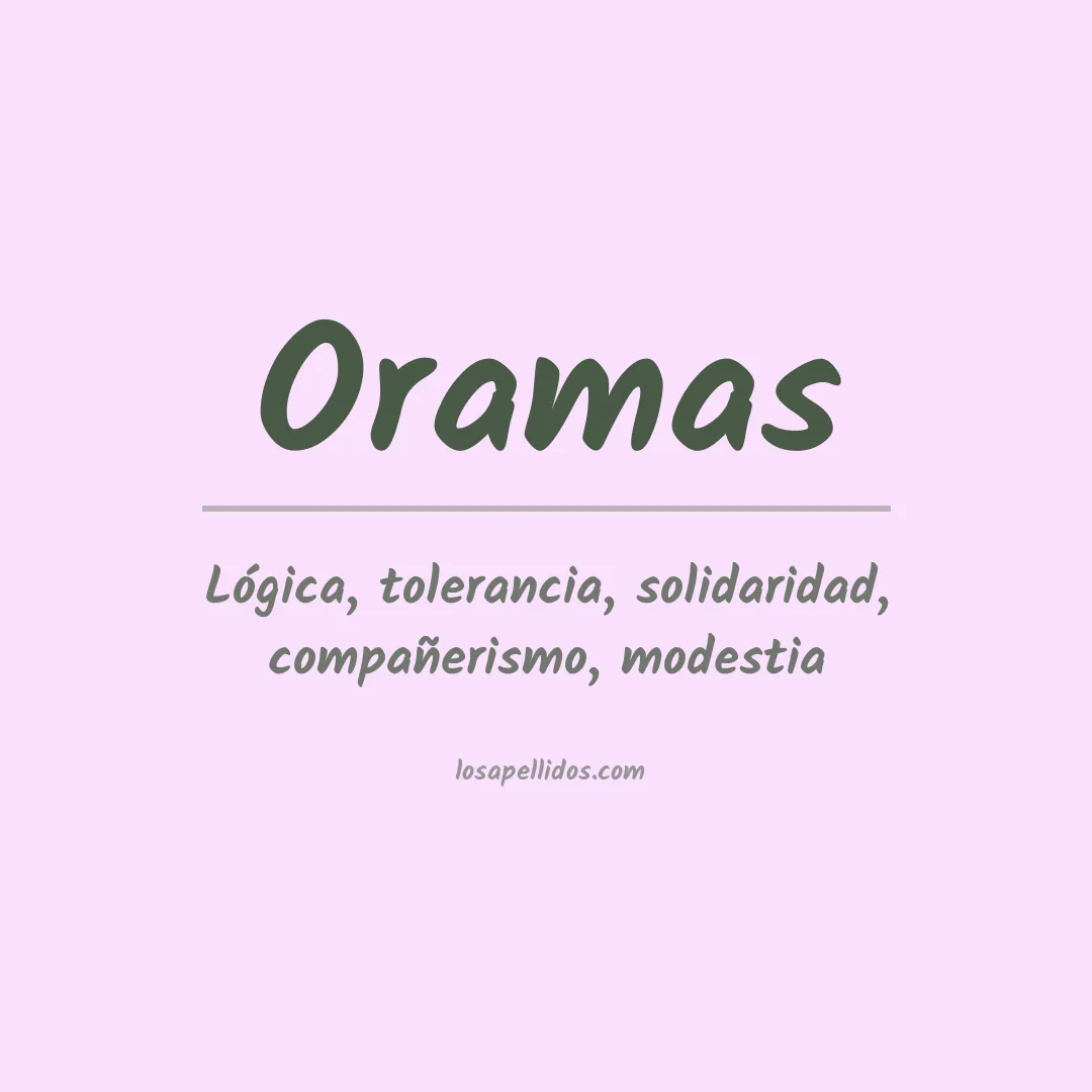 Significado del Apellido Oramas