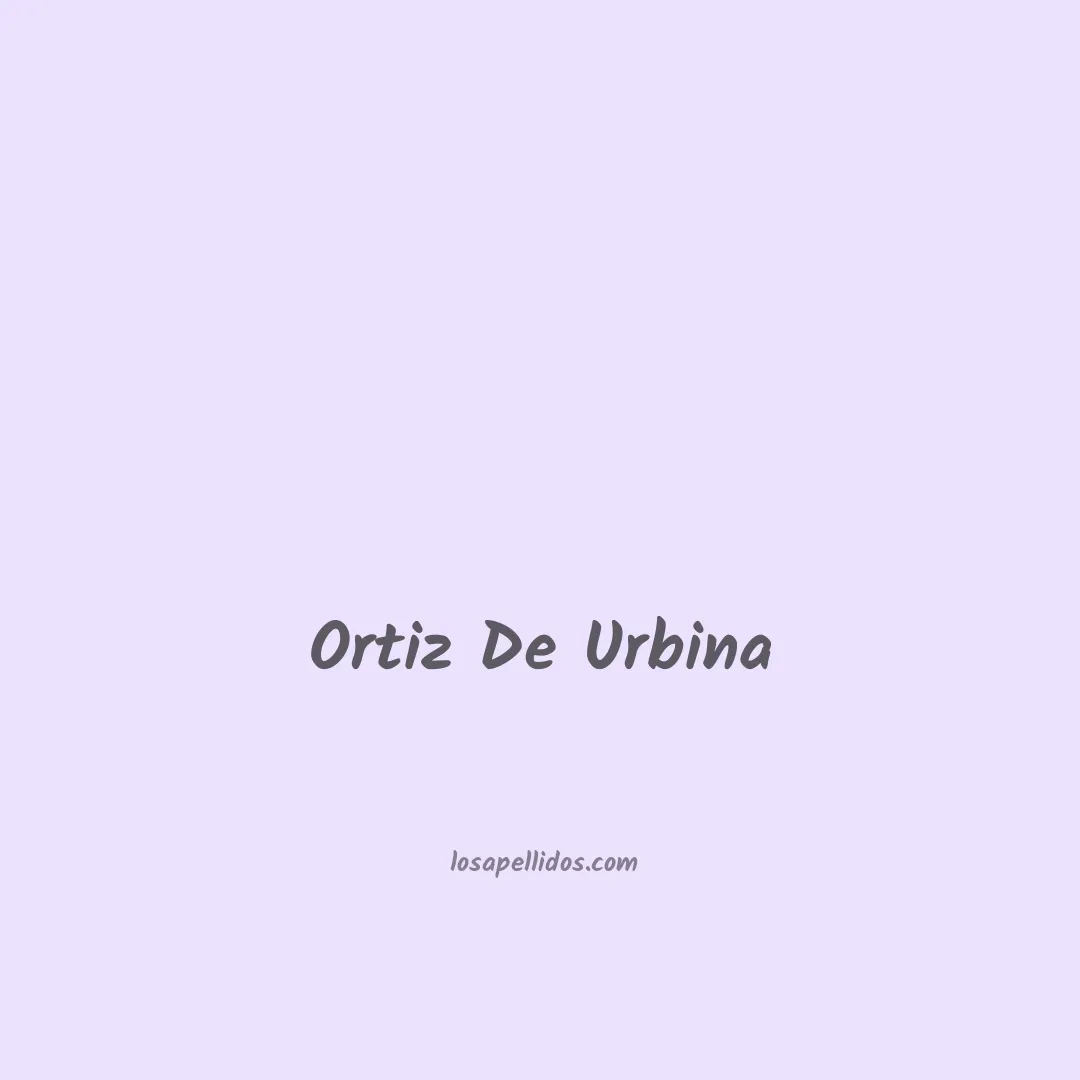 Ortiz de urbina en chino
