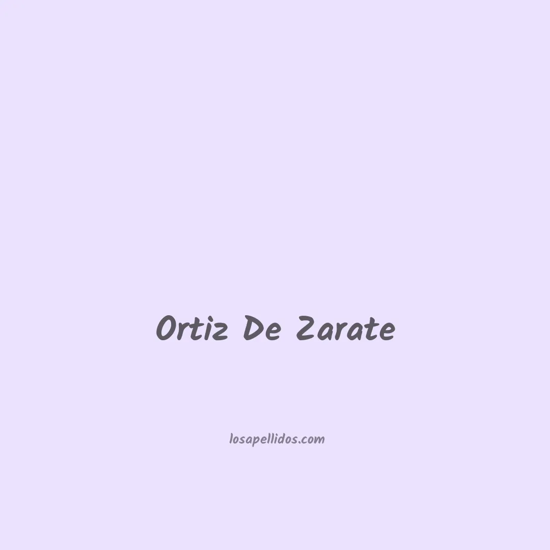 Ortiz de zarate en chino