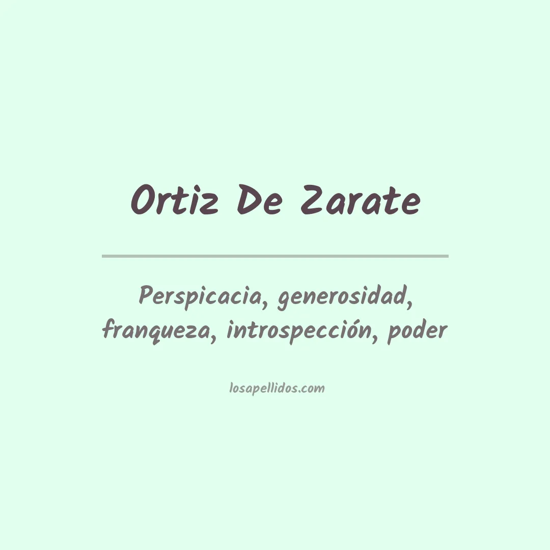 Significado del Apellido Ortiz de zarate