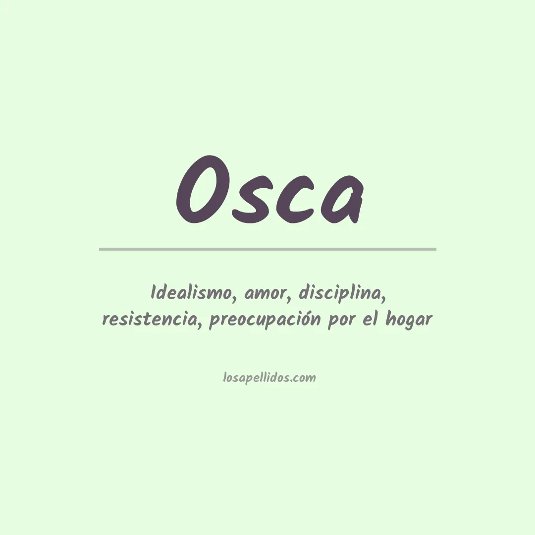 Significado del Apellido Osca