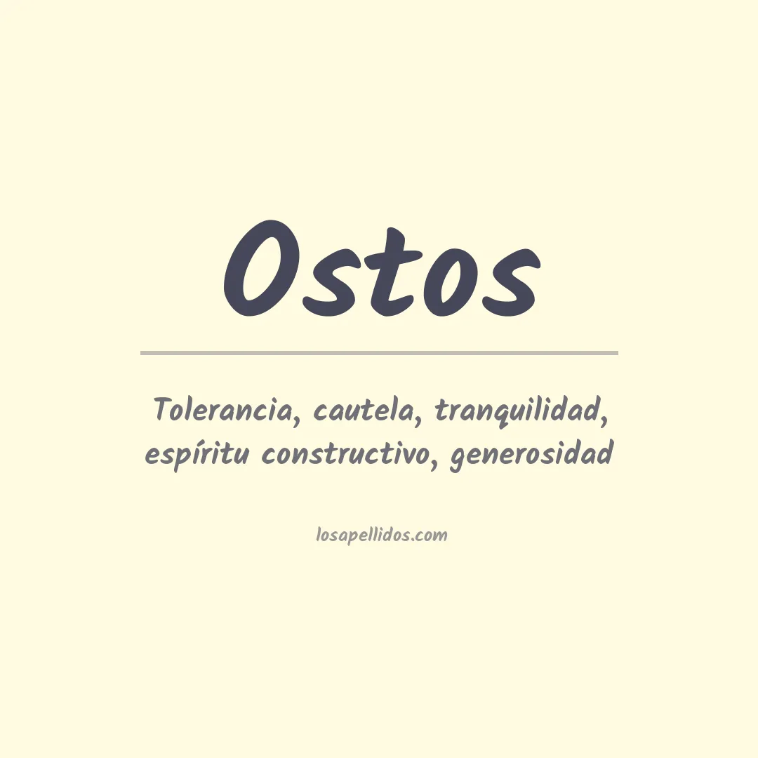 Significado del Apellido Ostos