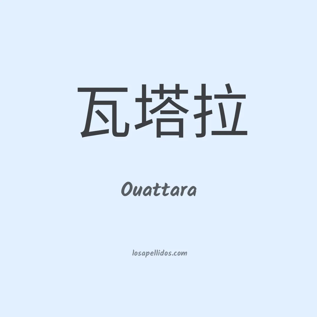 Ouattara en chino