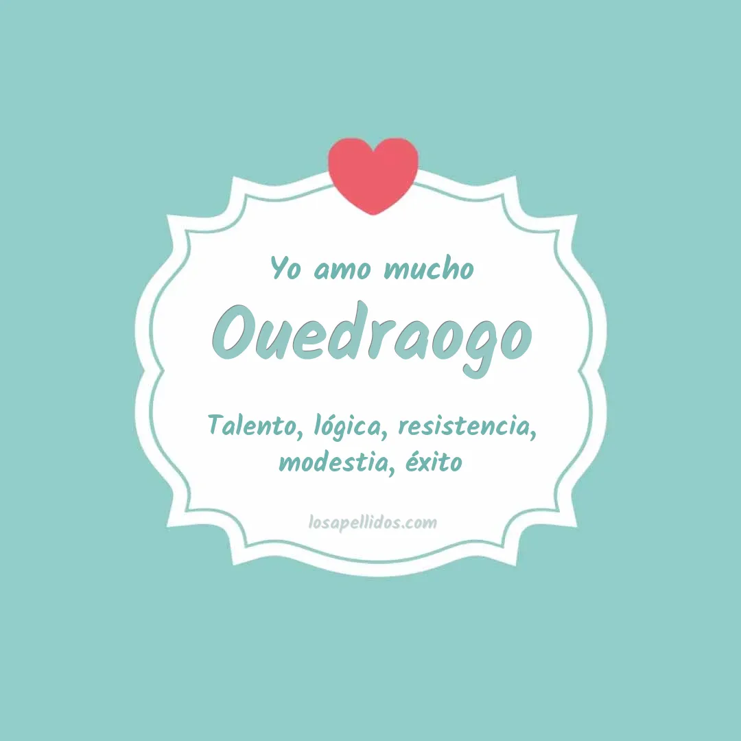 Yo amo mucho Ouedraogo