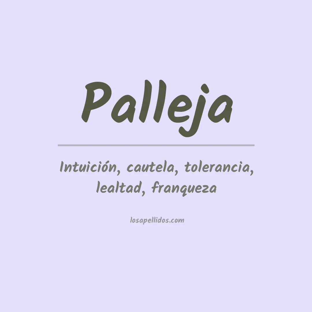 Significado del Apellido Palleja