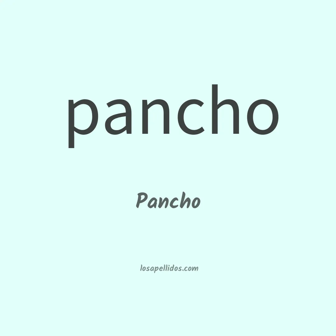 Pancho en chino