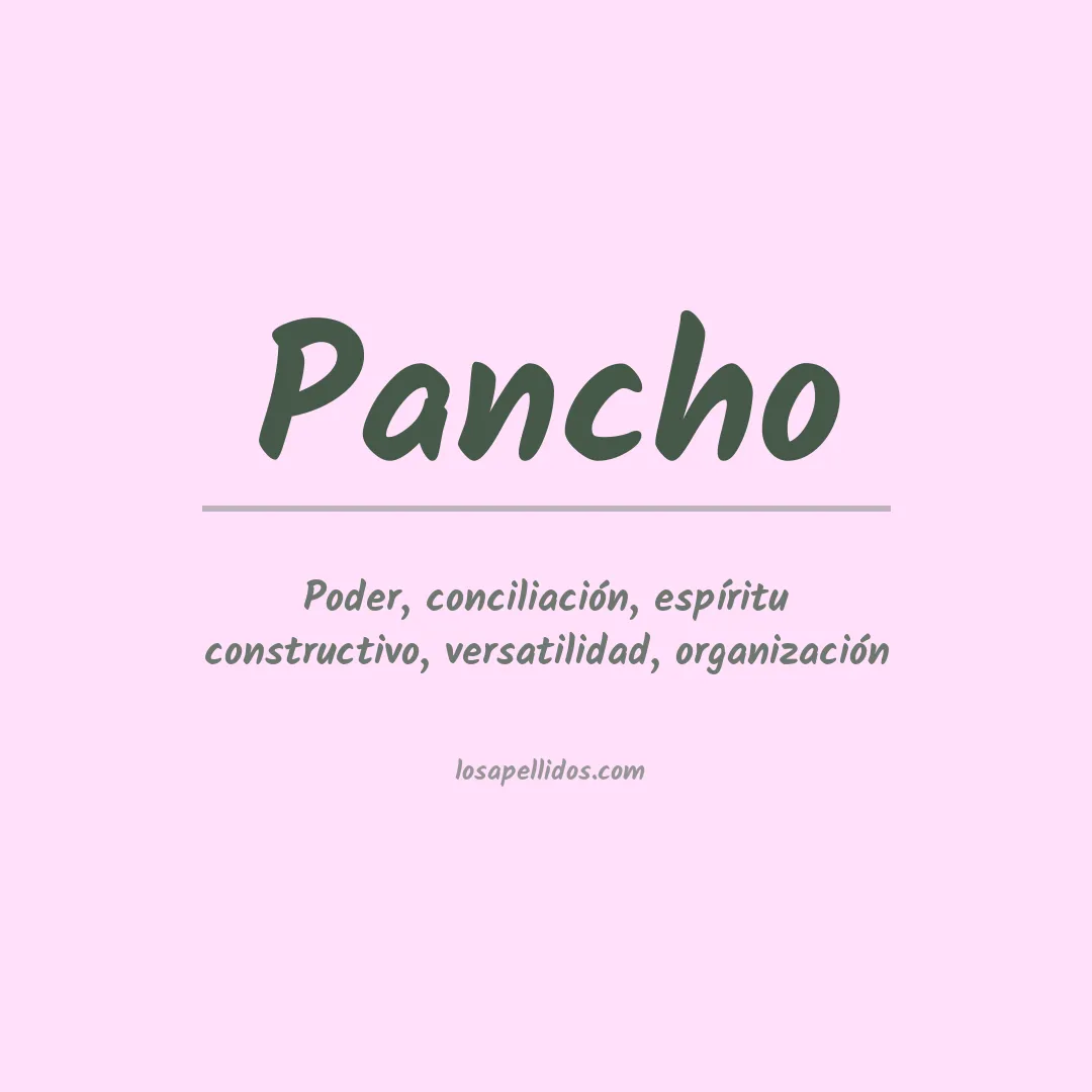 Significado del Apellido Pancho