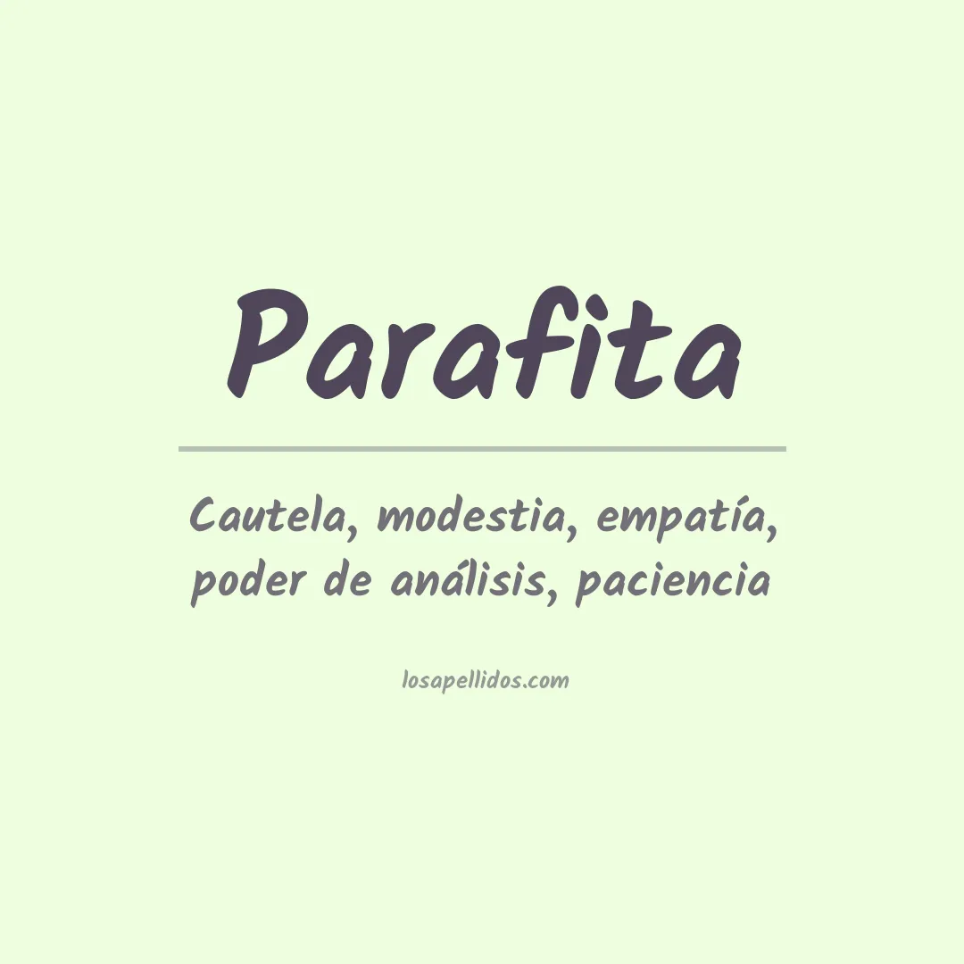 Significado del Apellido Parafita