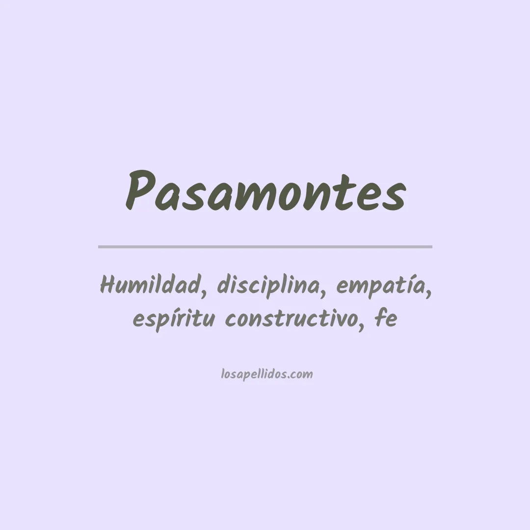 Significado del Apellido Pasamontes
