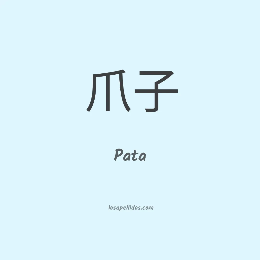 Pata en chino