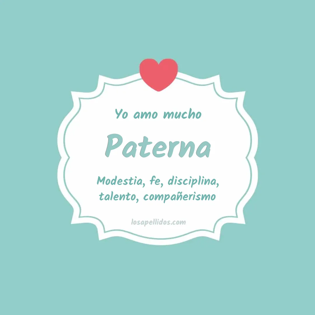 Yo amo mucho Paterna