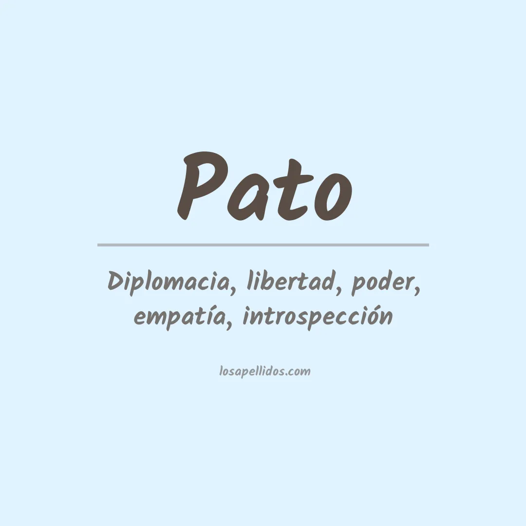 Significado del Apellido Pato