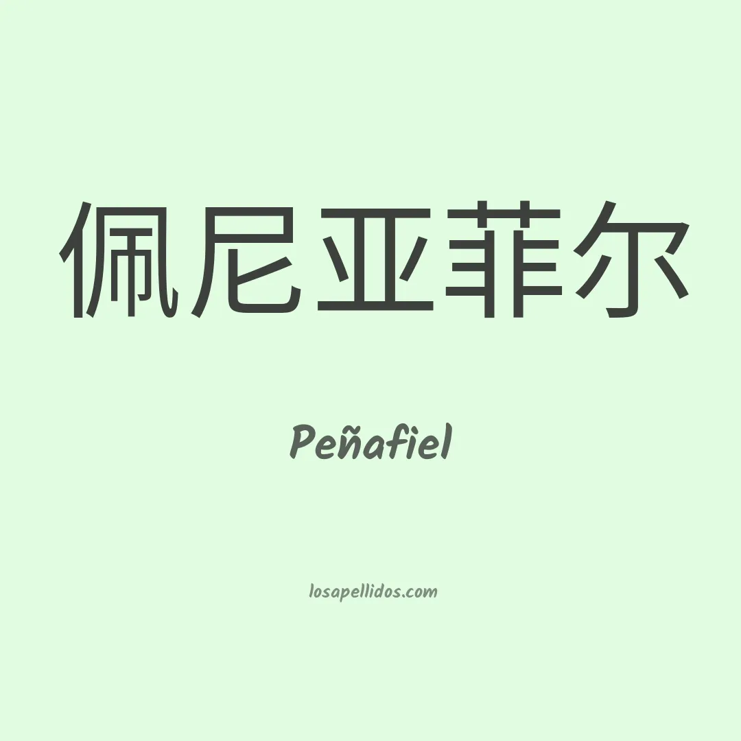 Peñafiel en chino