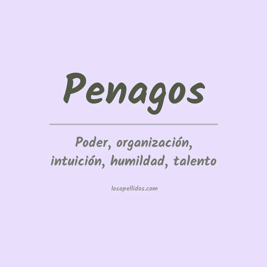 Significado del Apellido Penagos
