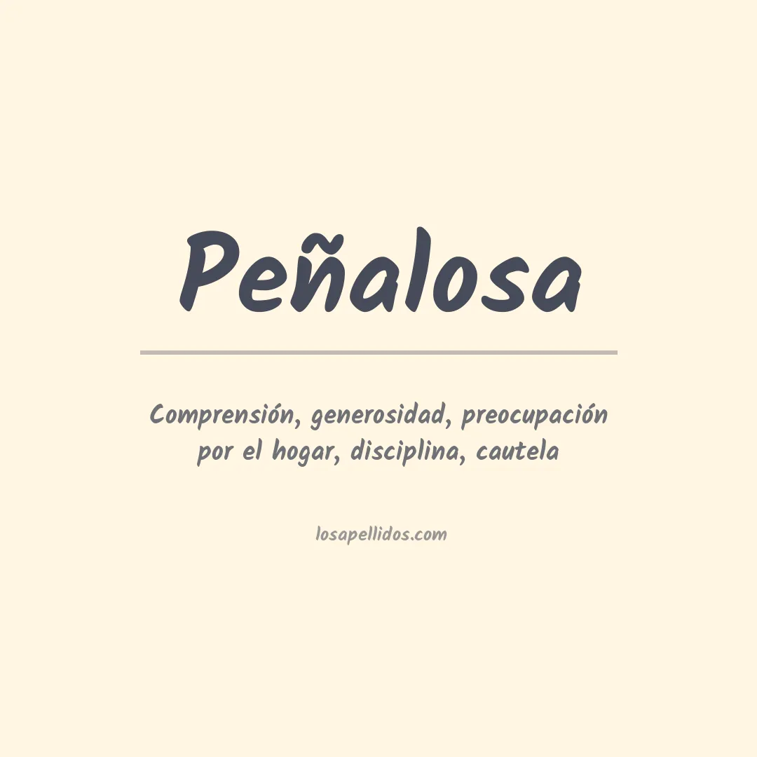Significado del Apellido Peñalosa