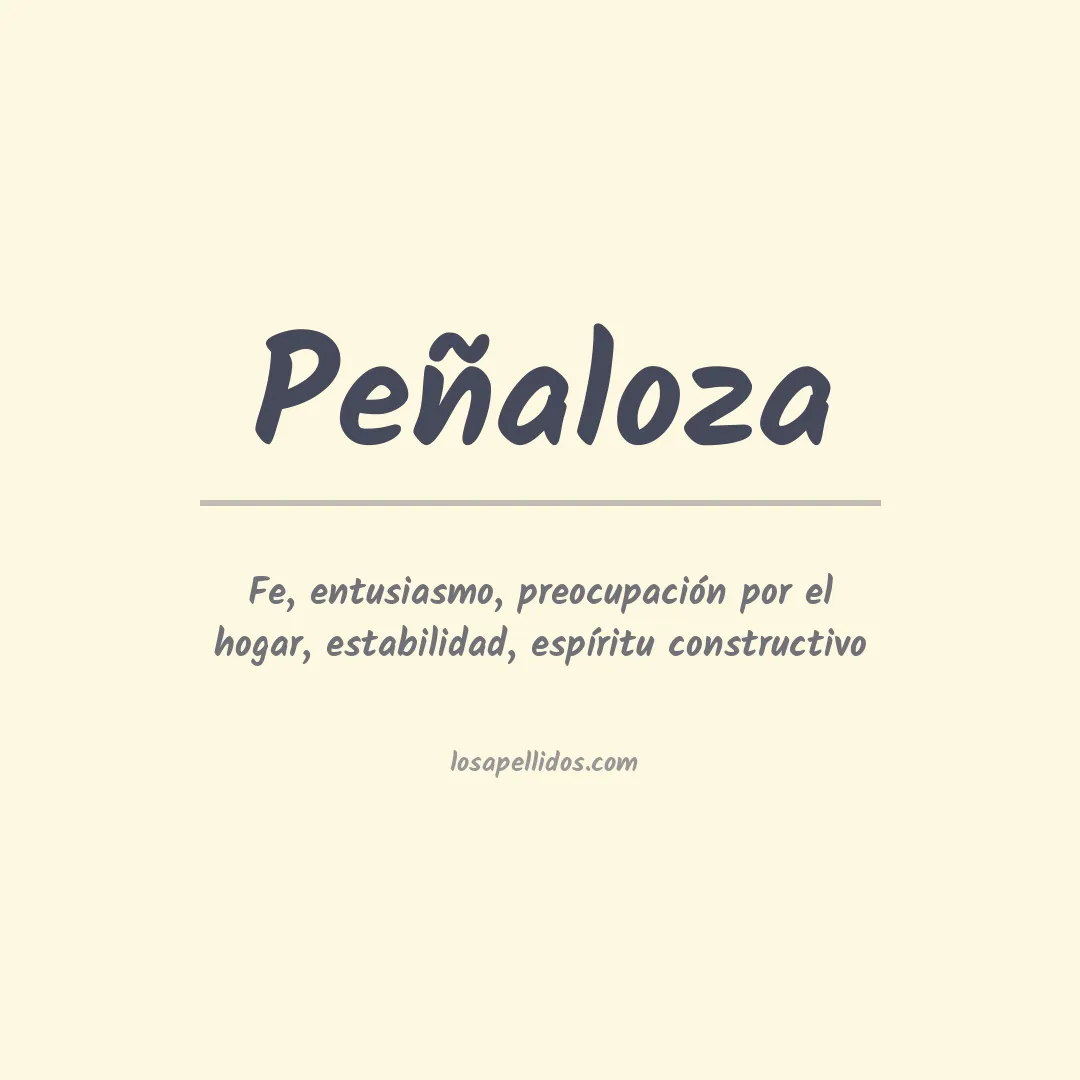 Significado del Apellido Peñaloza