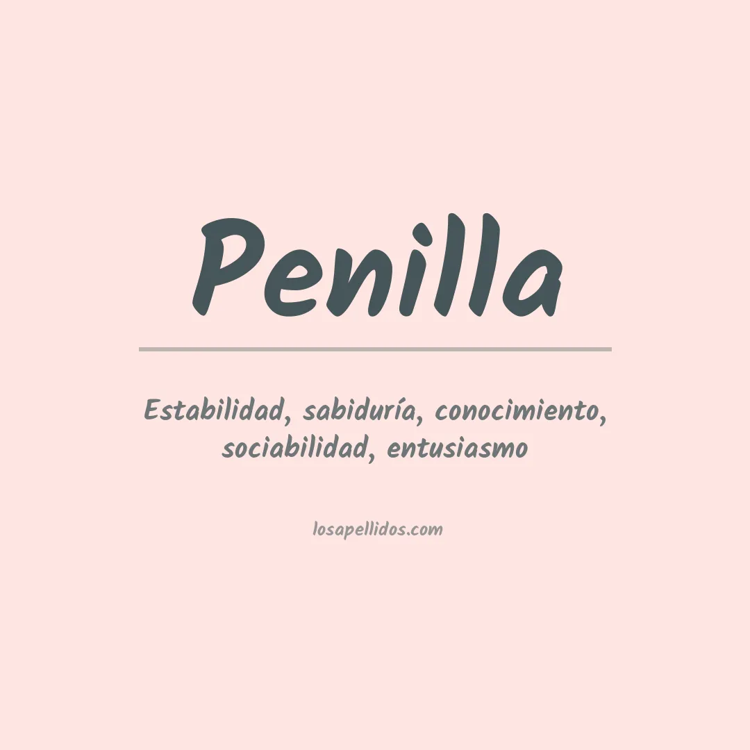 Significado del Apellido Penilla