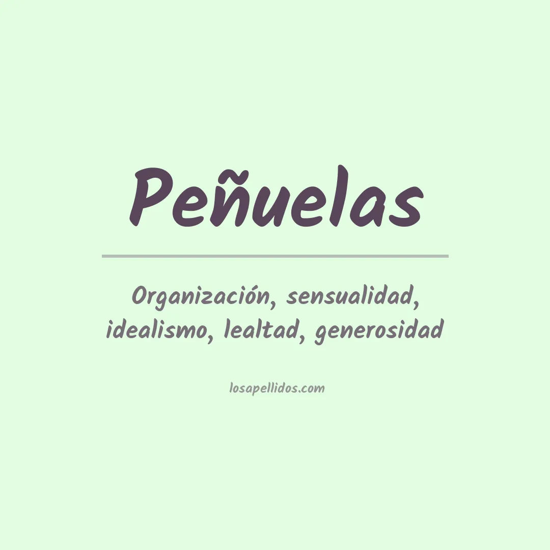 Significado del Apellido Peñuelas