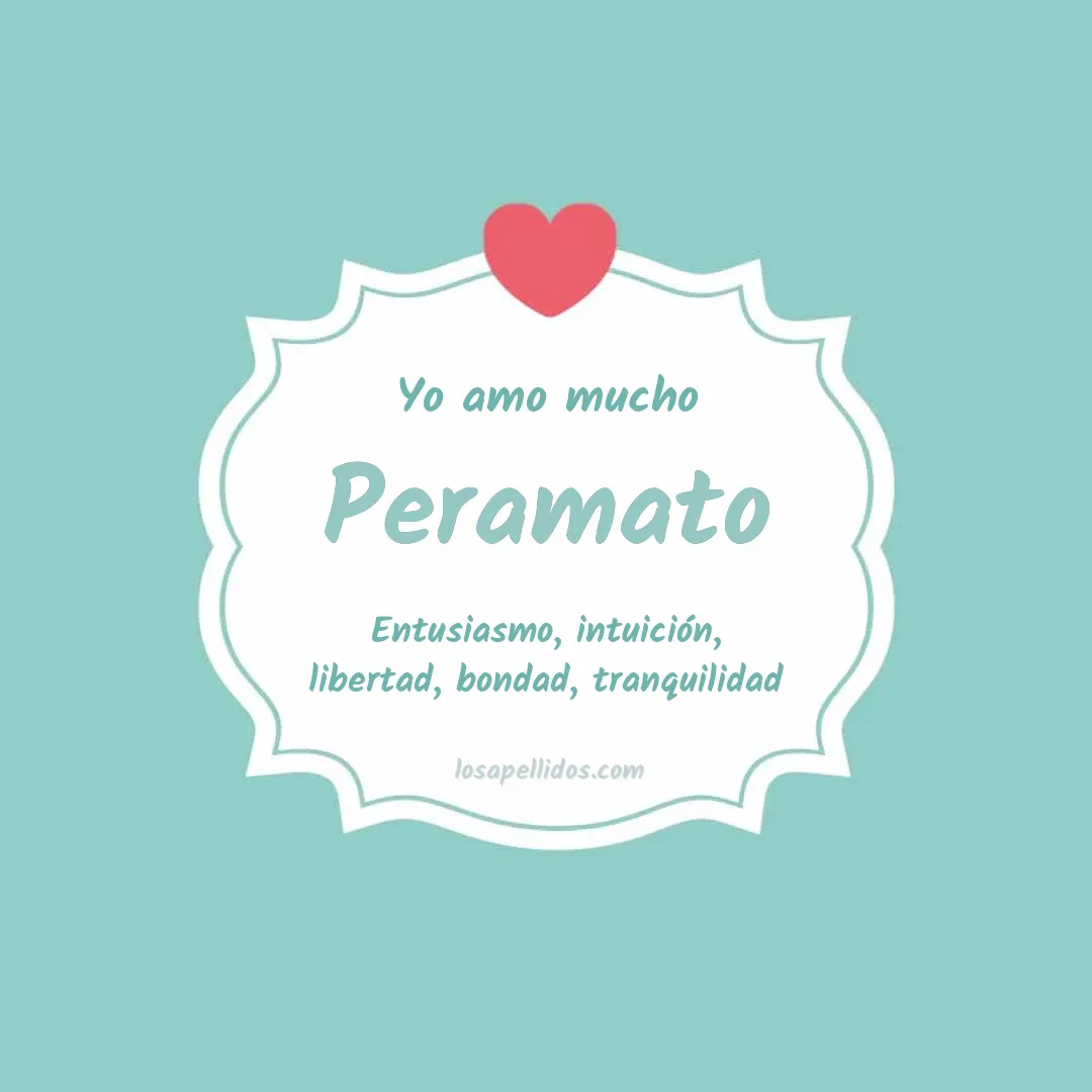 Yo amo mucho Peramato