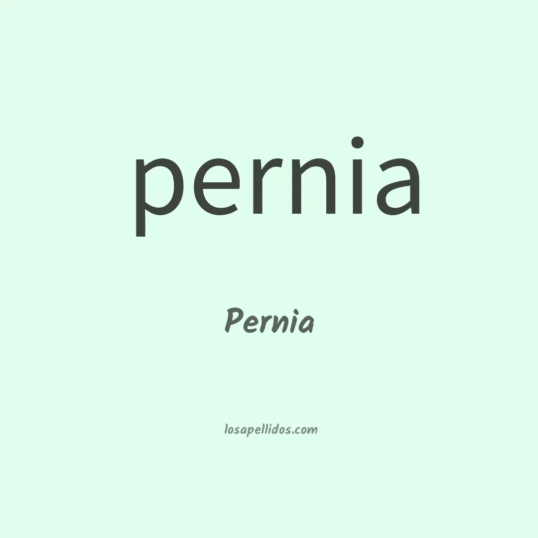 Pernia en chino